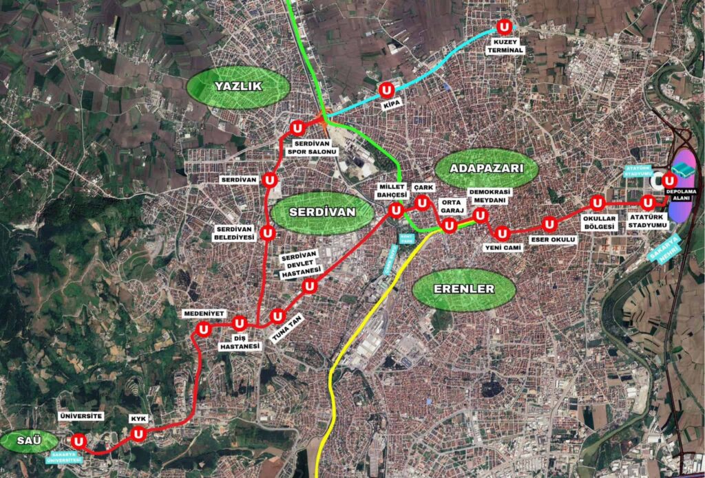 Adapazarı-Serdivan Raylı Sistem Hattı Yapım İhalesi 24 Nisan Cuma Günü Düzenlenecek